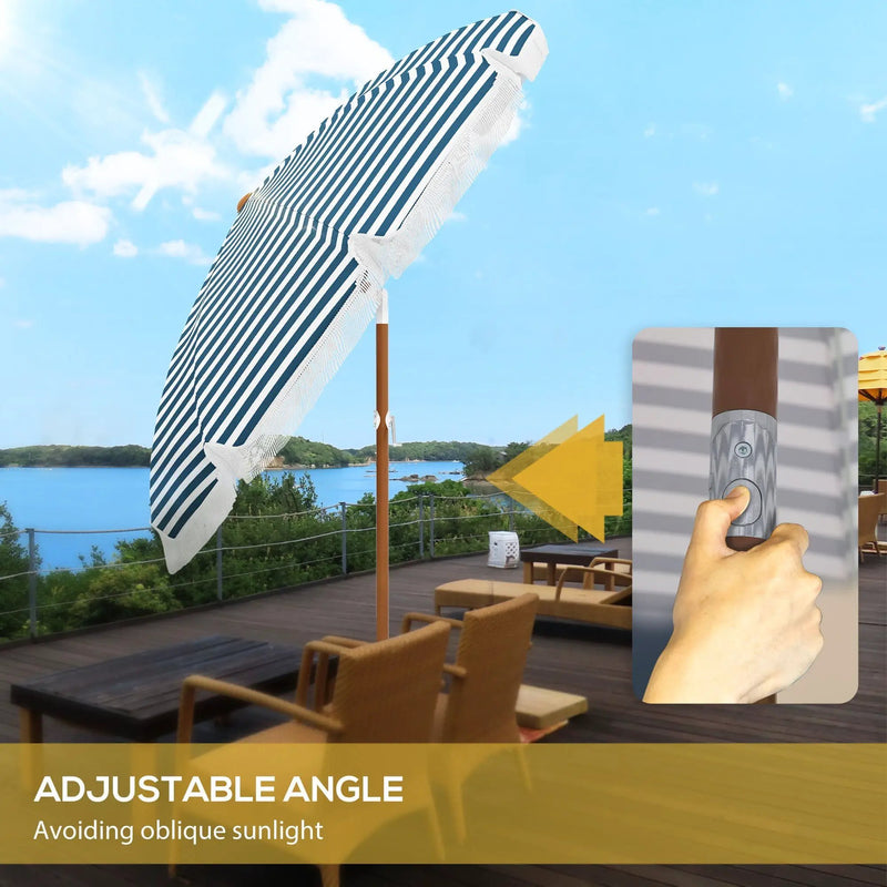 Outsunny 7 x 7 ft Outdoor Patio Umbrella with Tilt and Vent by HouseOfZazla