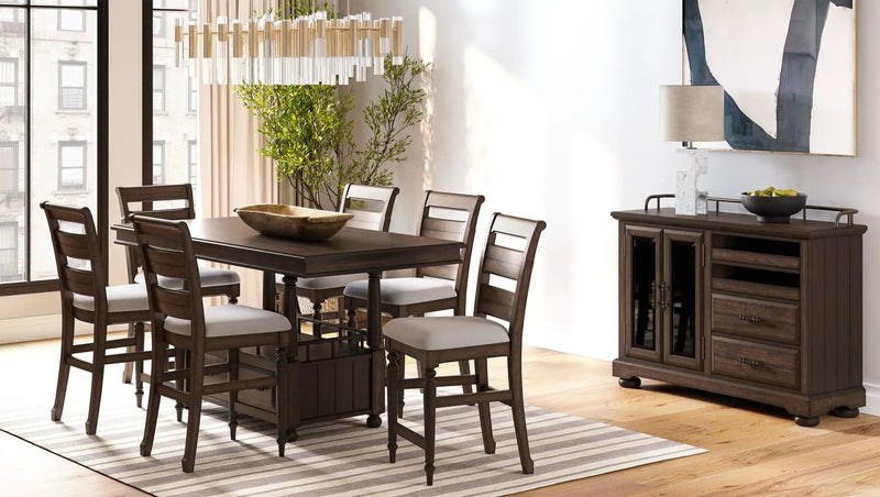 Upholstered Seat Ladderback Side Chair (Set of 2) - Coffee by Unique Piece Furniture