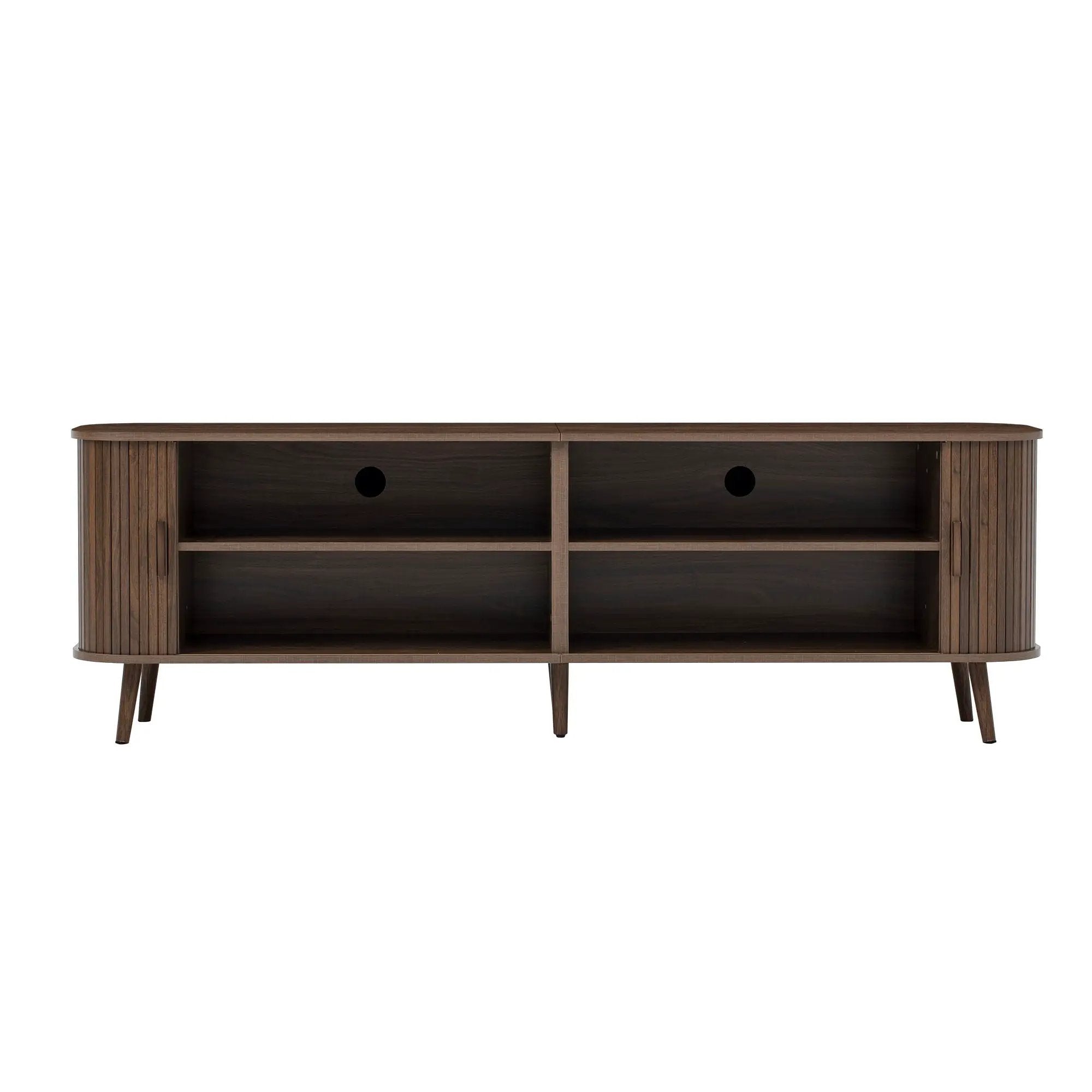 70" TV Stand, Media Center With Ample Storage - Dark Brown