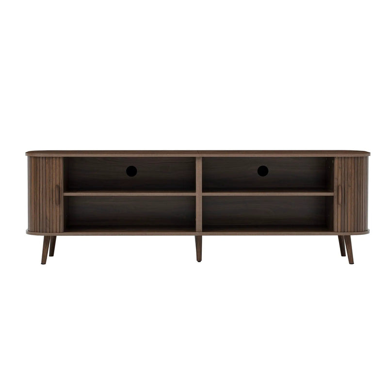70" TV Stand, Media Center With Ample Storage - Dark Brown