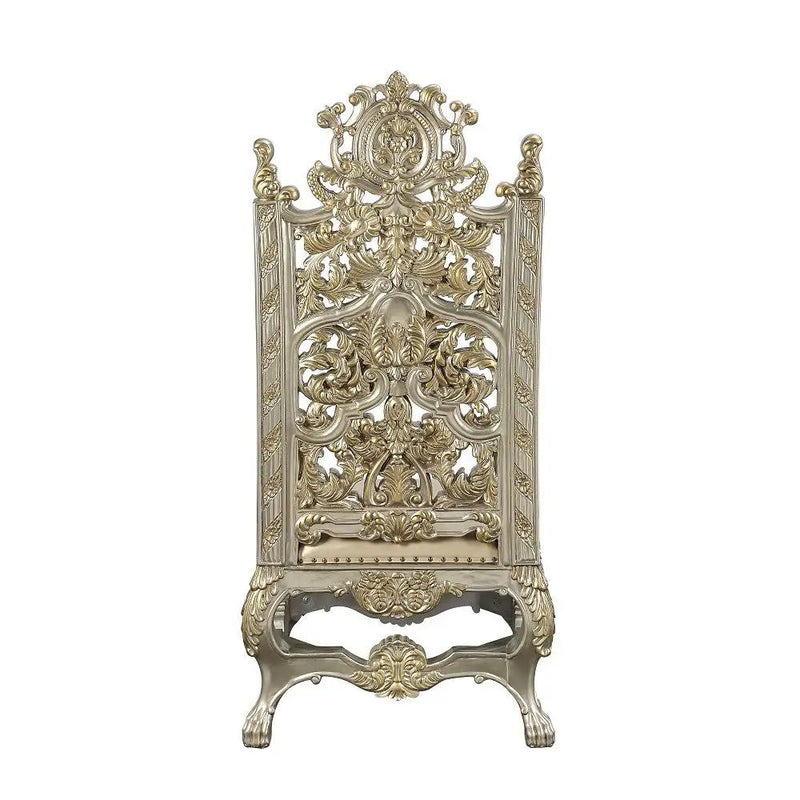 Danae - Arm Chair (Set of 2) - Synthetic Leather , Champagne & Gold by Unique Piece Furniture