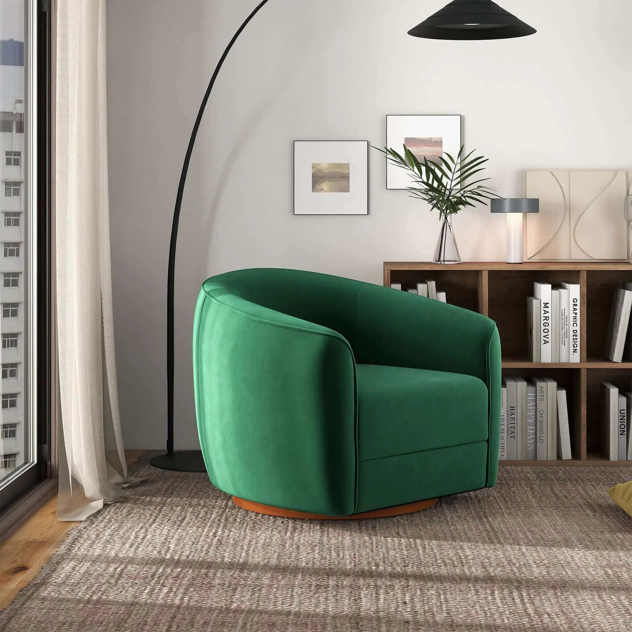 Elise - Mid-Century Modern Swivel Chair by HouseOfZazla