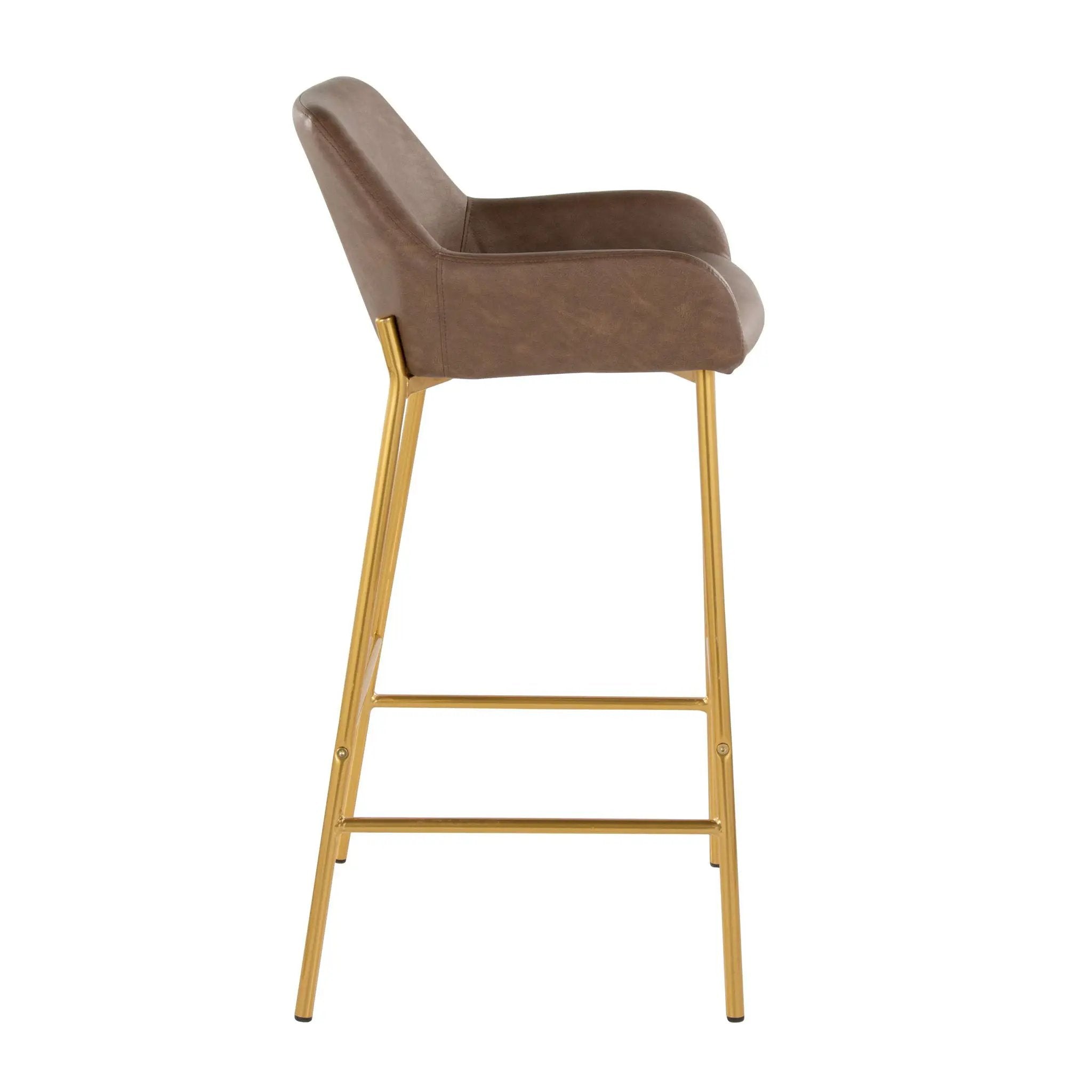 Daniella - Contemporary / Glam Fixed Height Bar Stool (Set of 2) by HouseOfZazla