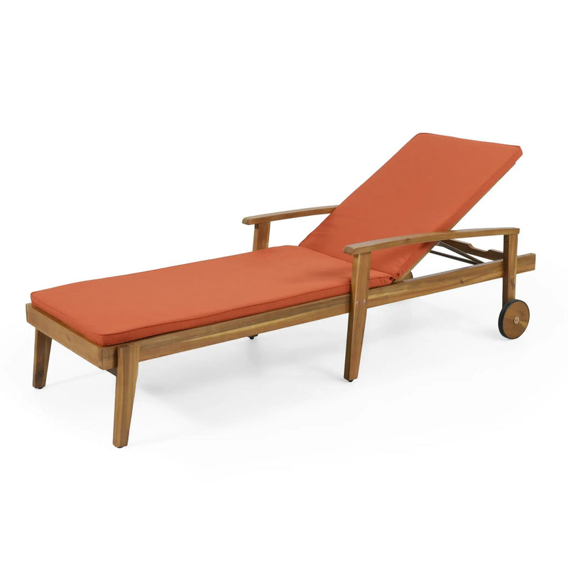 Jason Chaise Lounge Adjustable Acacia Wood Outdoor Furniture by HouseOfZazla