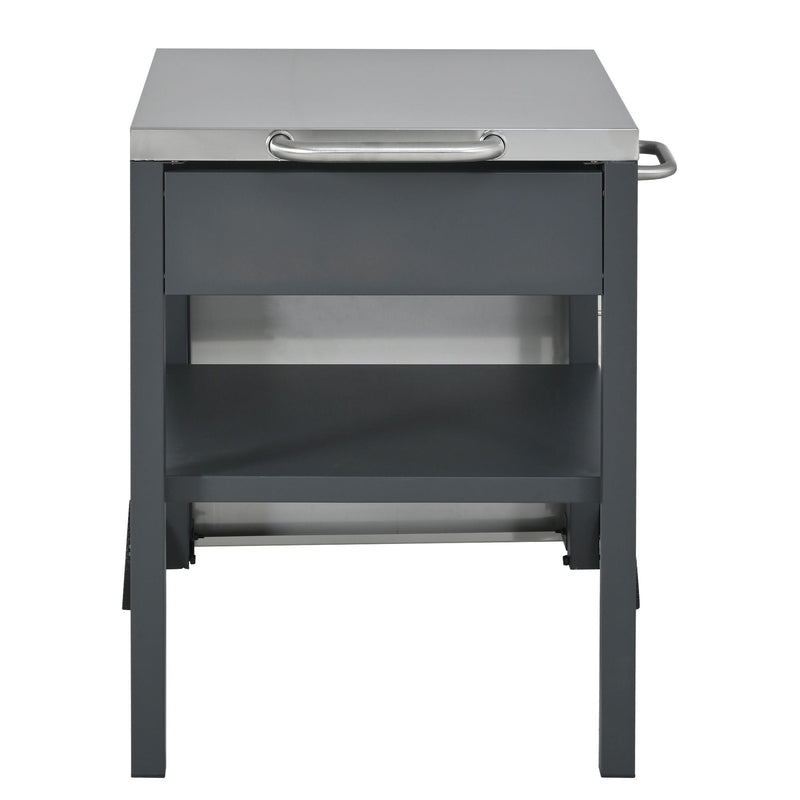 Foldable Outdoor Kitchen Cart With Storage For Patio by HouseOfZazla