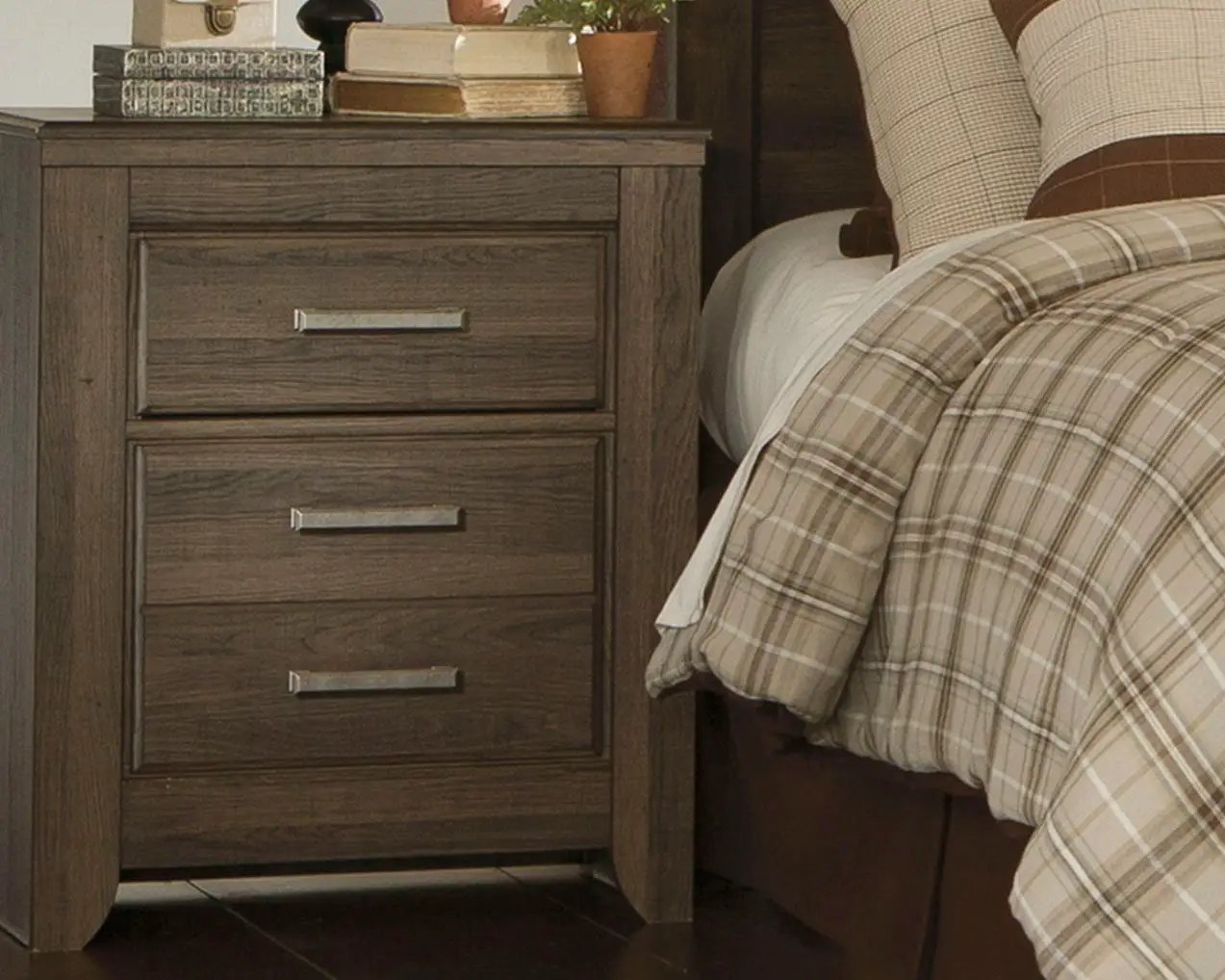 Juararo - Two Drawer Night Stand - Dark Brown by Unique Piece Furniture