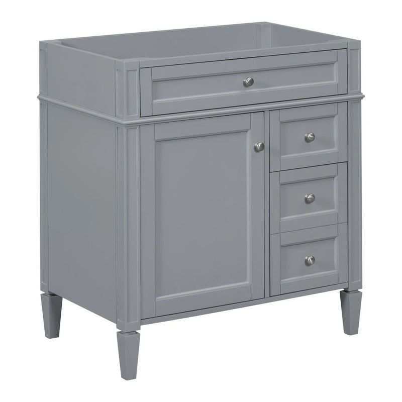 Bathroom Vanity With 2 Drawers And Tip-Out Drawer, Storage Cabinet by HouseOfZazla
