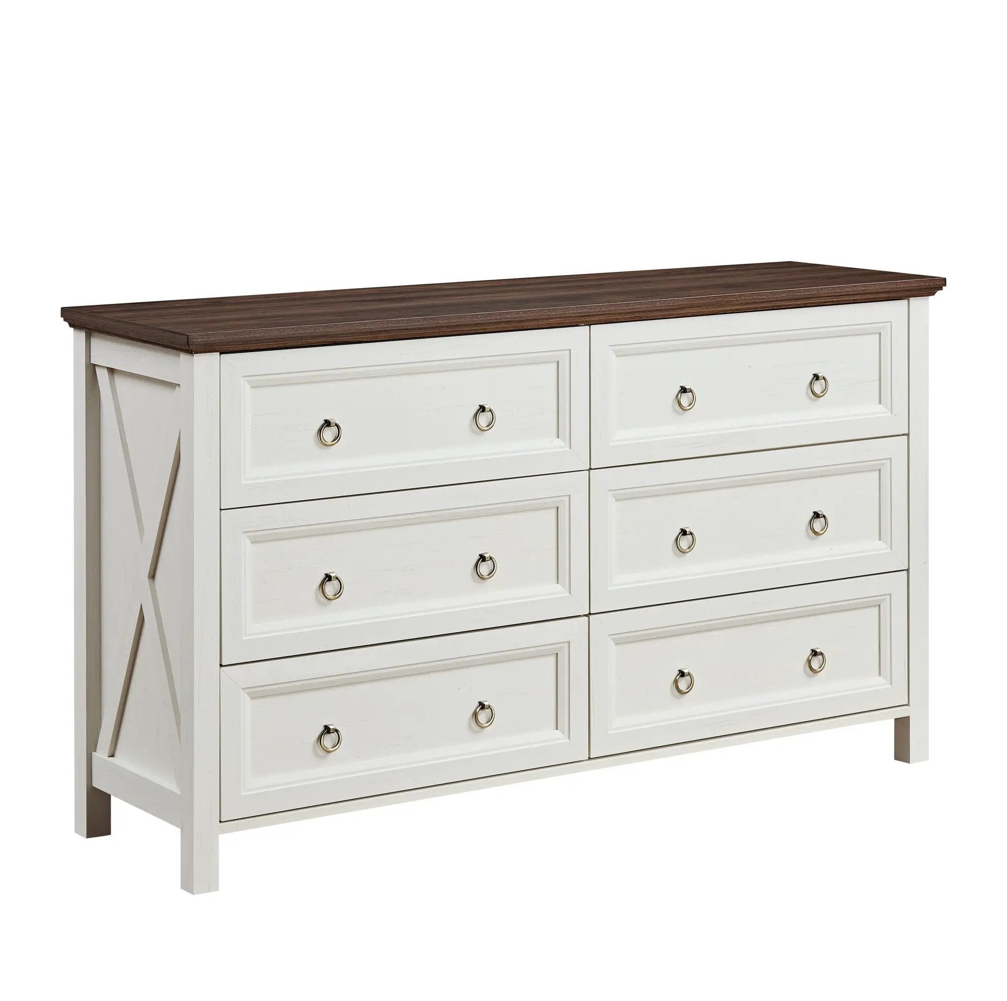 Farmhouse 6 Drawers Dresser for Bedroom, by BLAKHOM