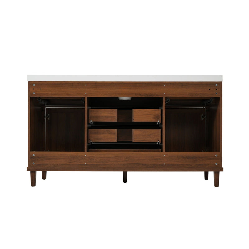 Bathroom Vanity With Sink, 5 Legs, Soft Close Drawers by HouseOfZazla