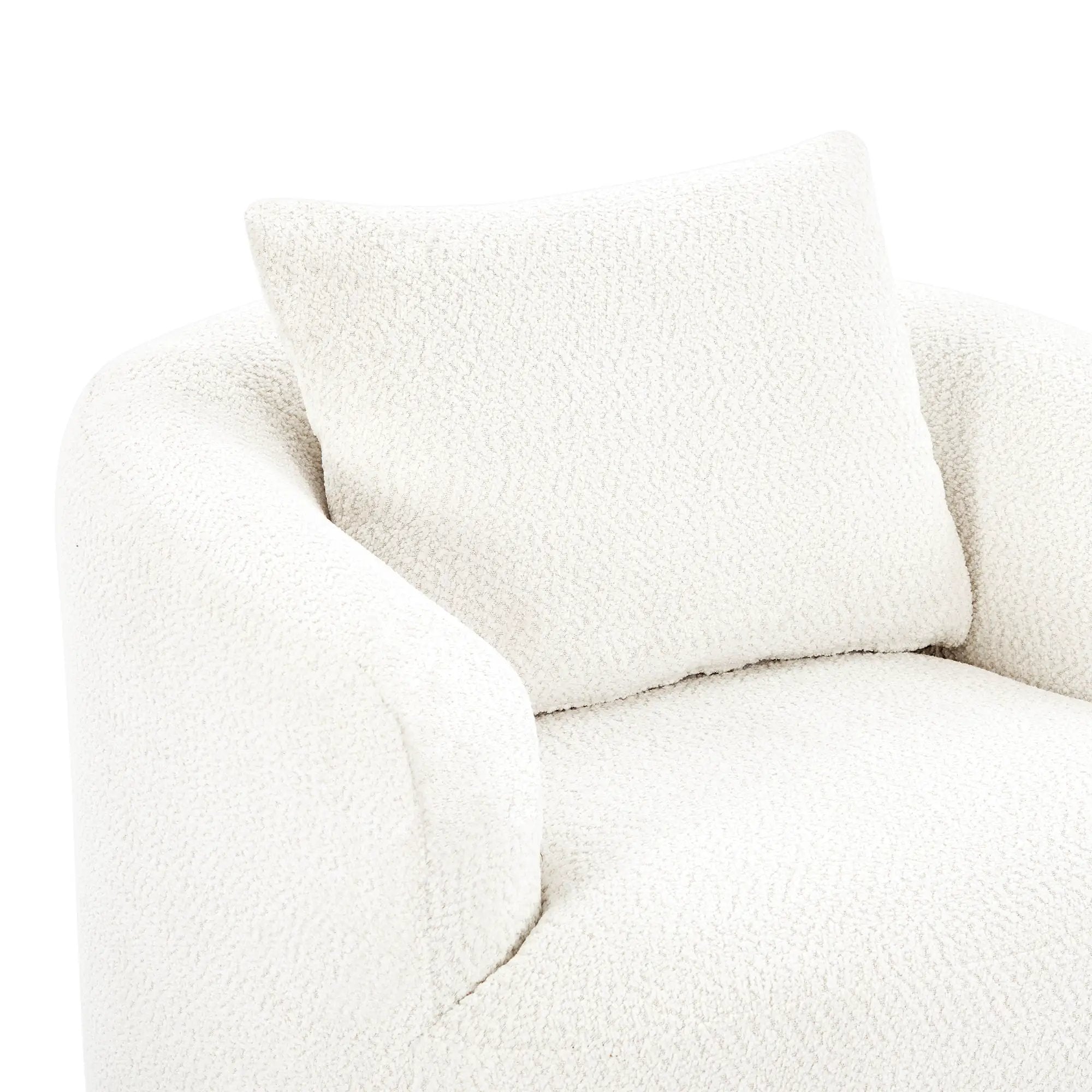 360° Swivel Barrel Sofa Chair With Throw Pillow, Upholstered Accent Chair by HouseOfZazla