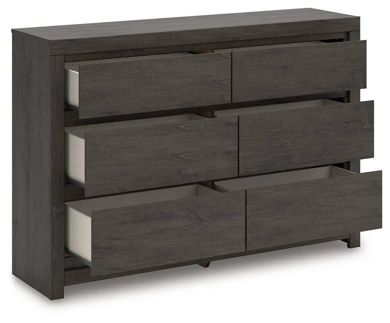 Fraluna - Six Drawer Dresser - Charcoal by Unique Piece Furniture