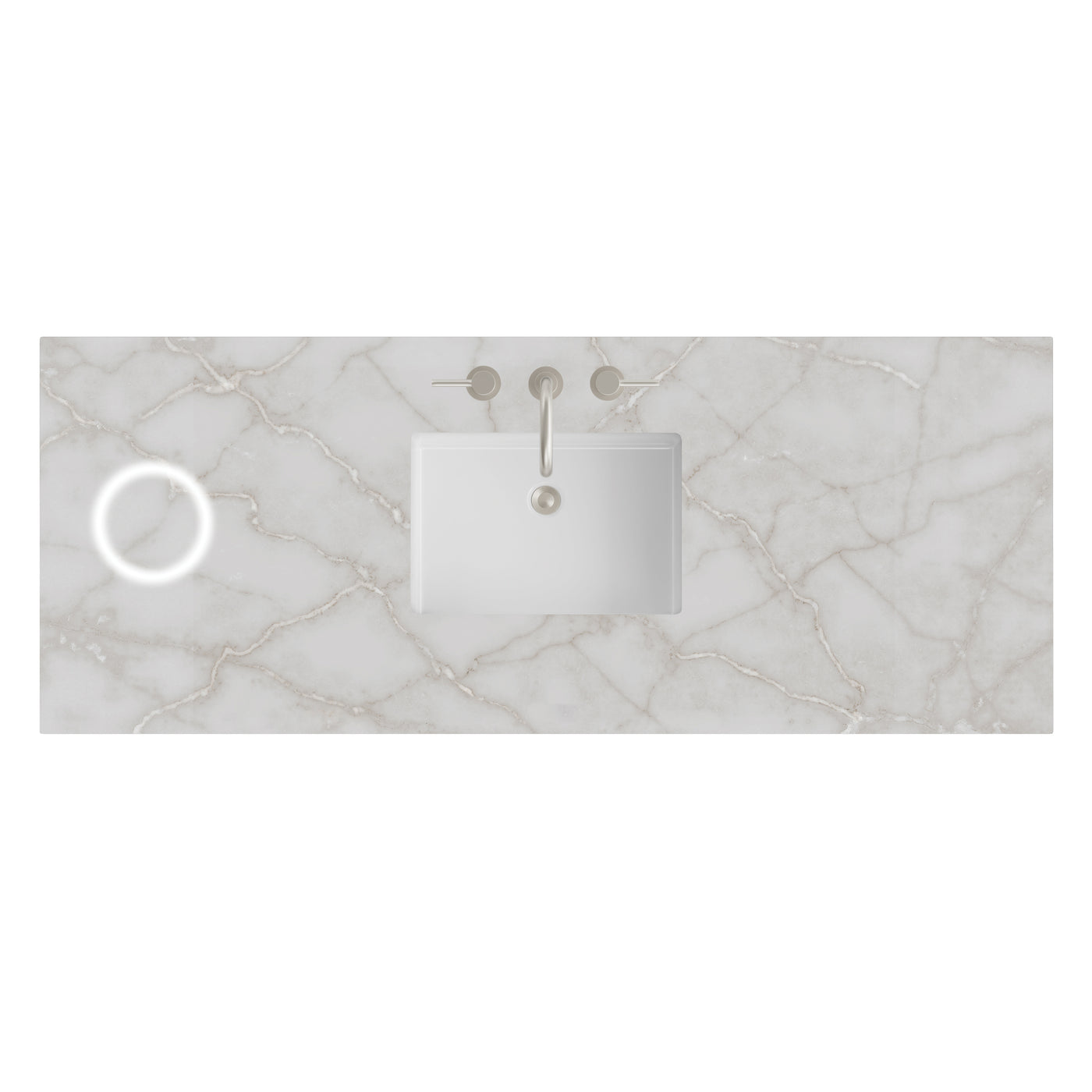 James Martin 60" Single Vanity Top with Victorian Silver (FreePower) countertop
