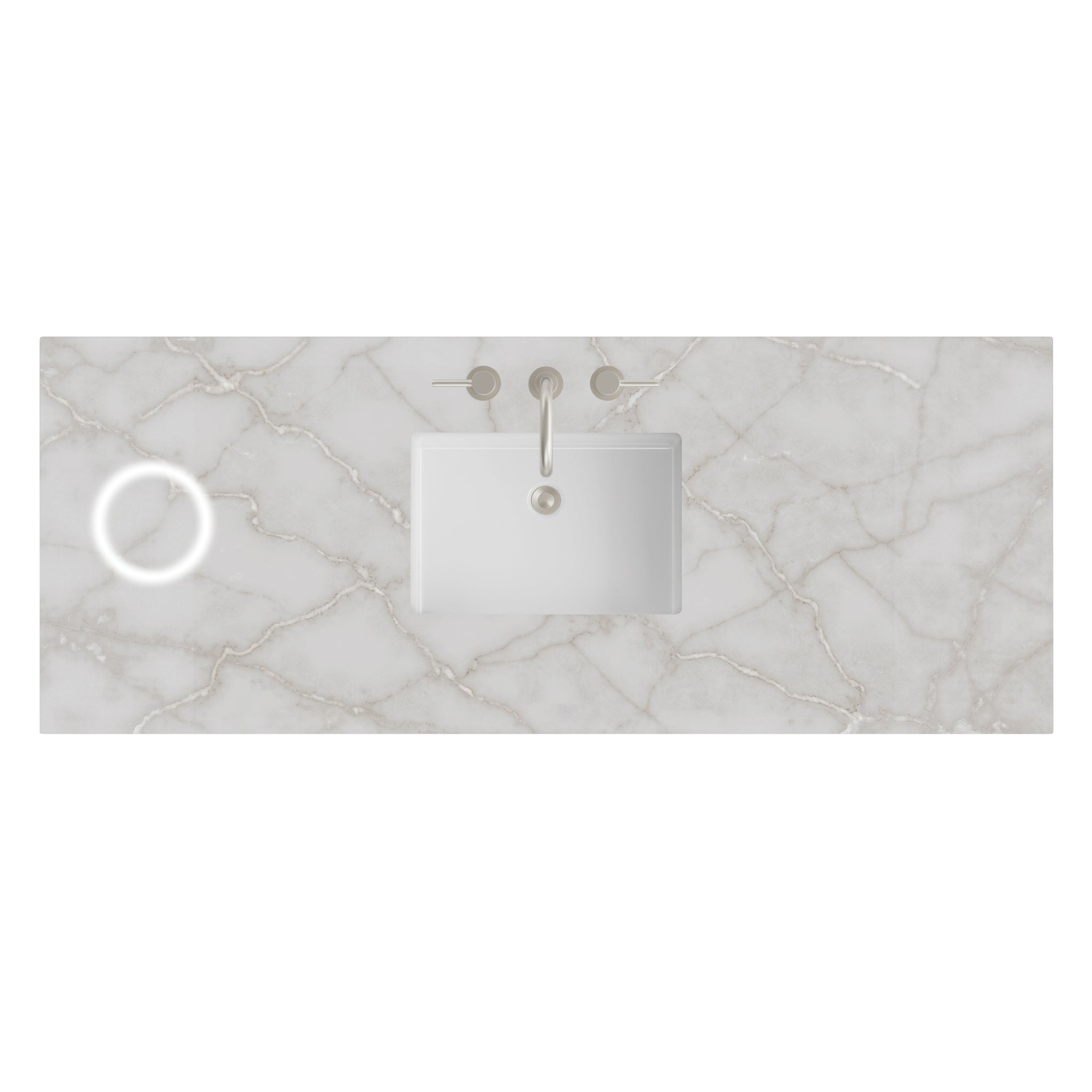 James Martin 60" Single Vanity Top with Victorian Silver (FreePower) countertop