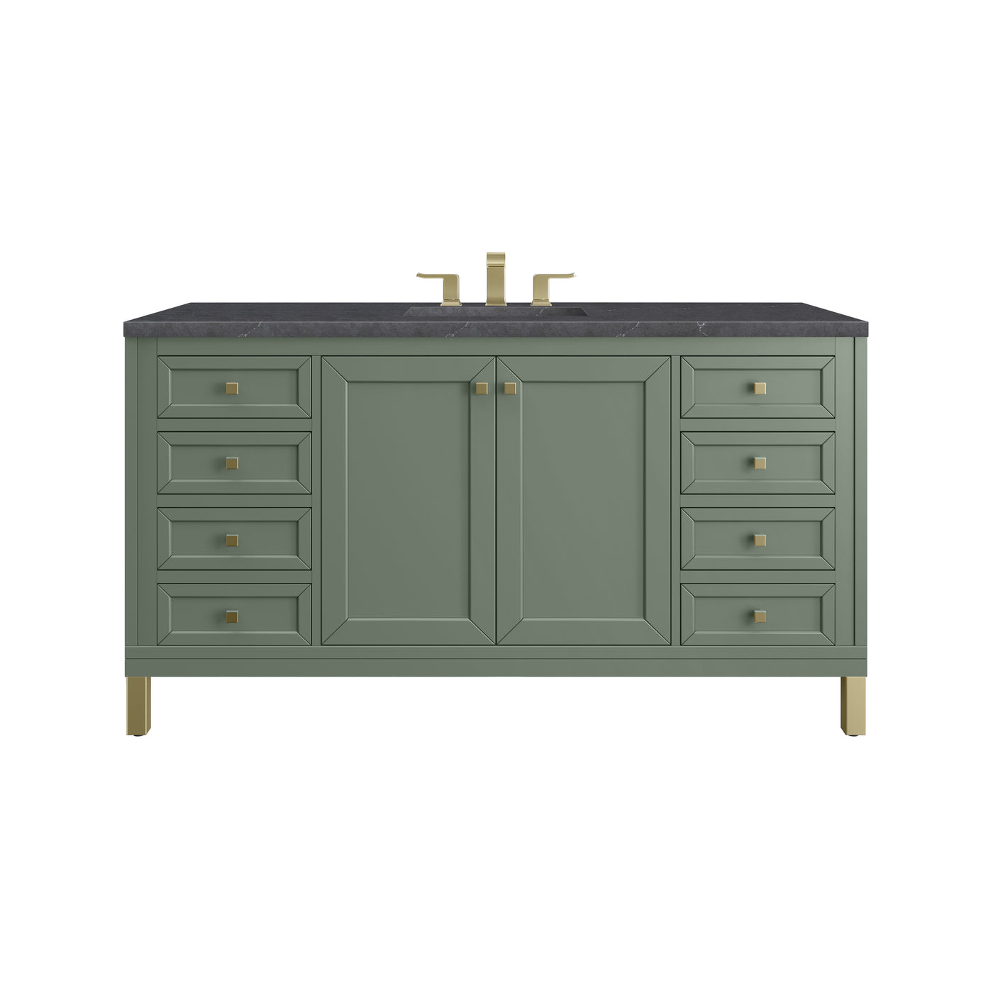 James Martin Chicago 60" Single Bathroom Vanity, Smokey Celadon, view 30