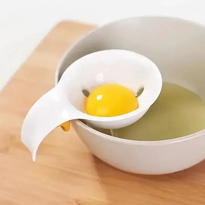 Egg Yolk Separator - White Plastic Filter by House Of Avana