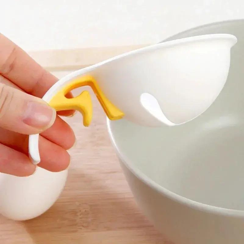 Egg Yolk Separator - White Plastic Filter by House Of Avana