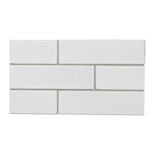 Eggshell Glossy Glazed Terracotta Tiles 2 1/8x7 1/2