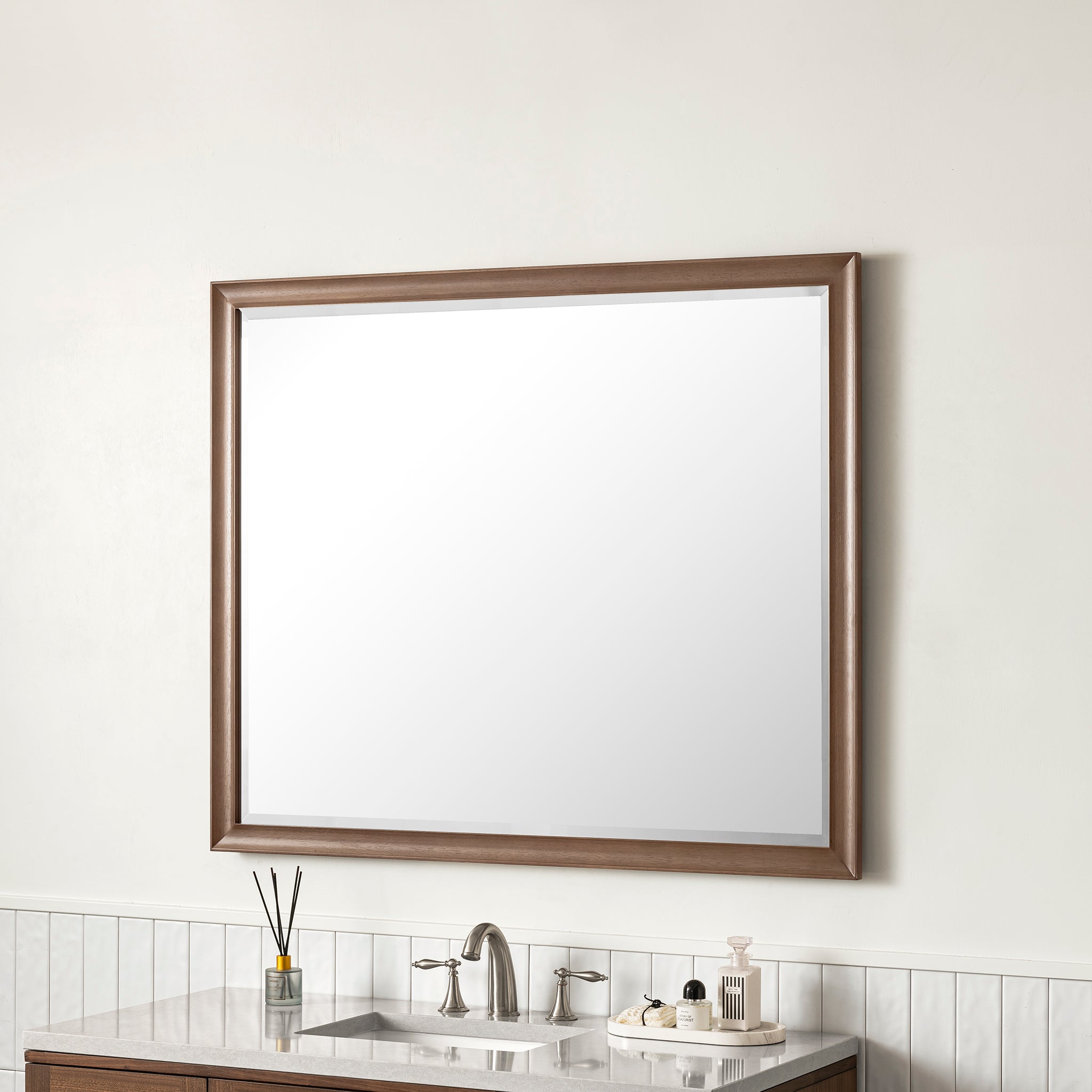James Martin Glenbrooke 48" Mirror, Whitewashed Walnut, view 4