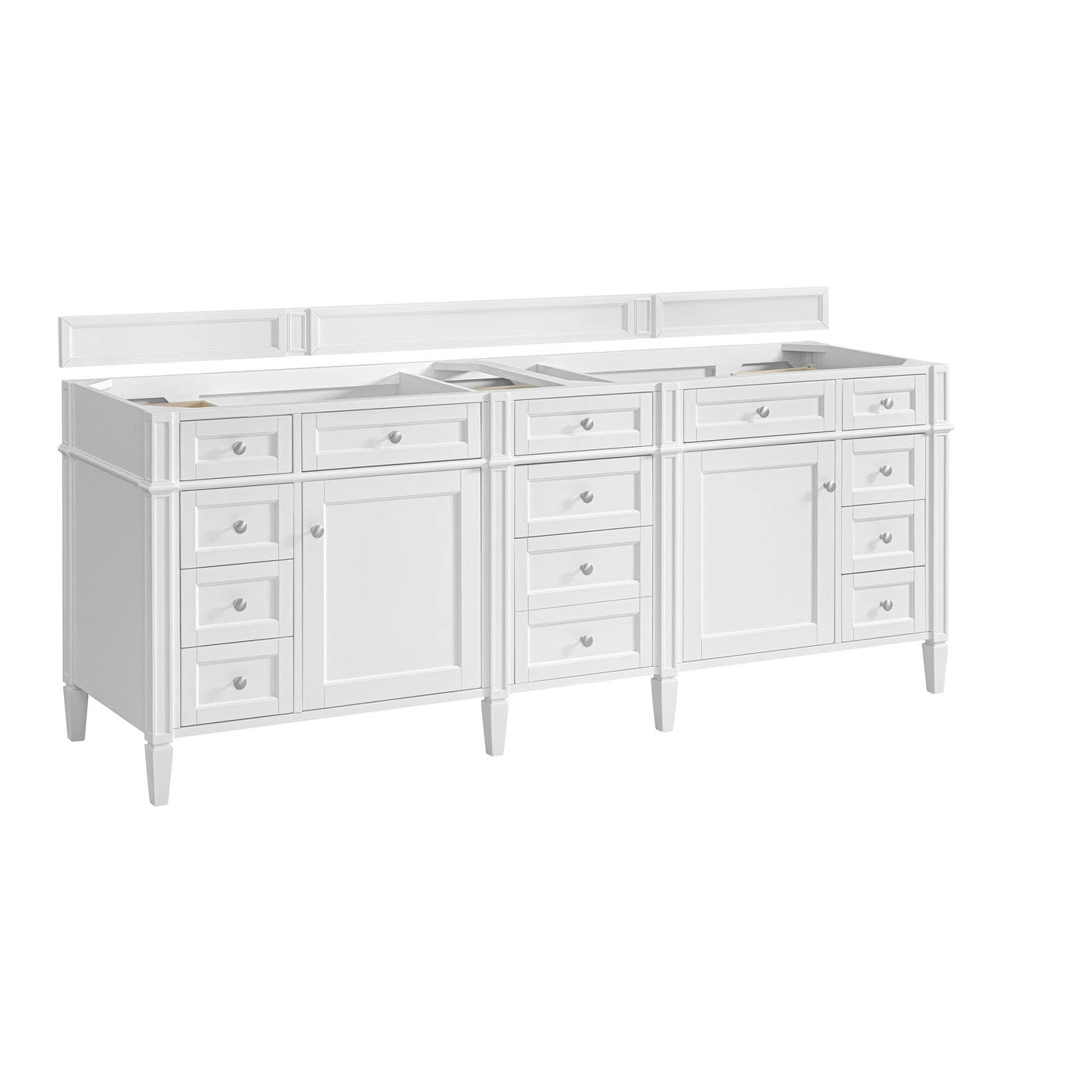 James Martin Brittany 84" Double Bathroom Vanity, Bright White, view 5