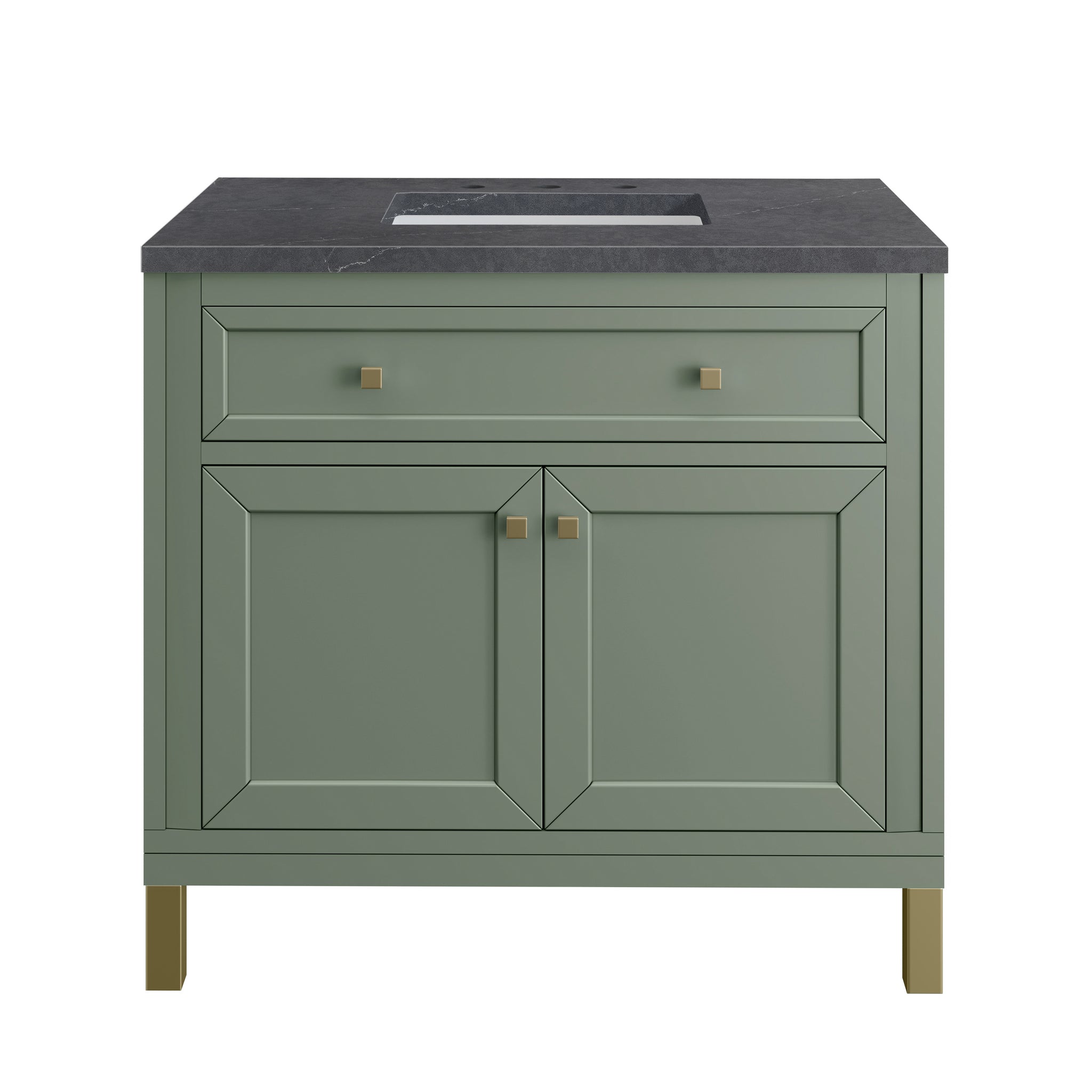 James Martin Chicago 36" Single Bathroom Vanity, Smokey Celadon, view 27