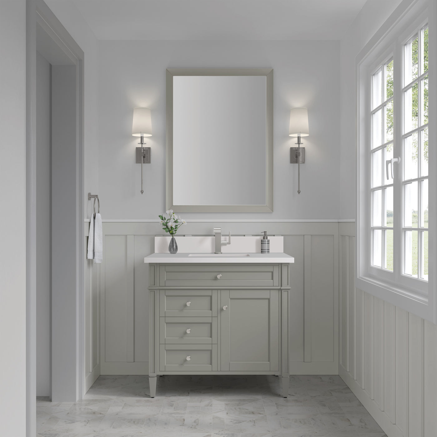James Martin Brittany 36" Single Bathroom Vanity, Urban Gray, view 31