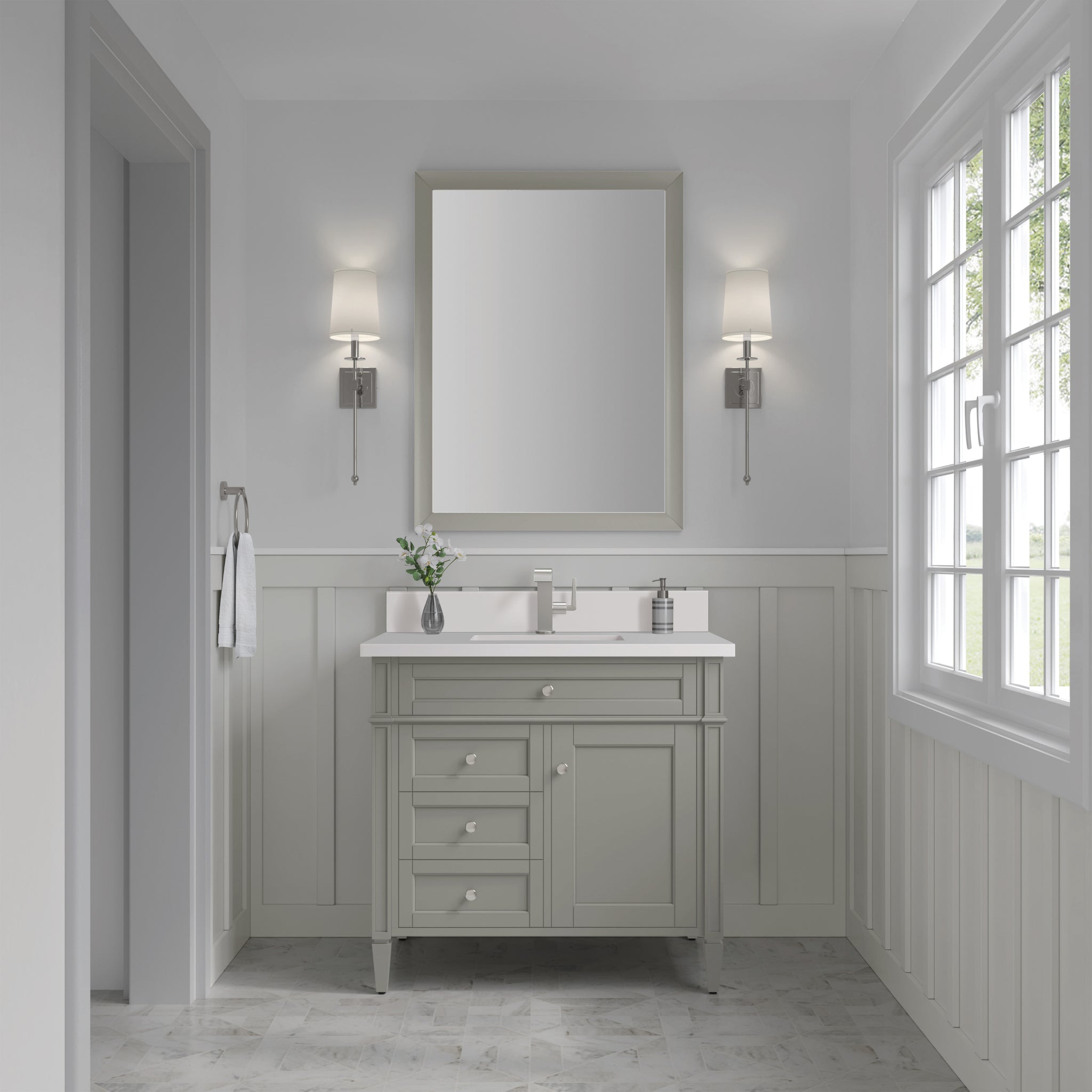 James Martin Brittany 36" Single Bathroom Vanity, Urban Gray, view 31