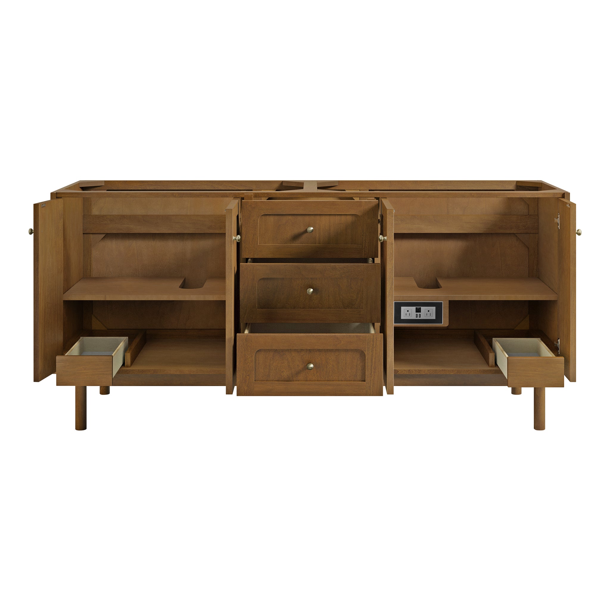 James Martin Laurent 72" Dual Mount Double Bathroom Vanity, Honey Oak, view 23