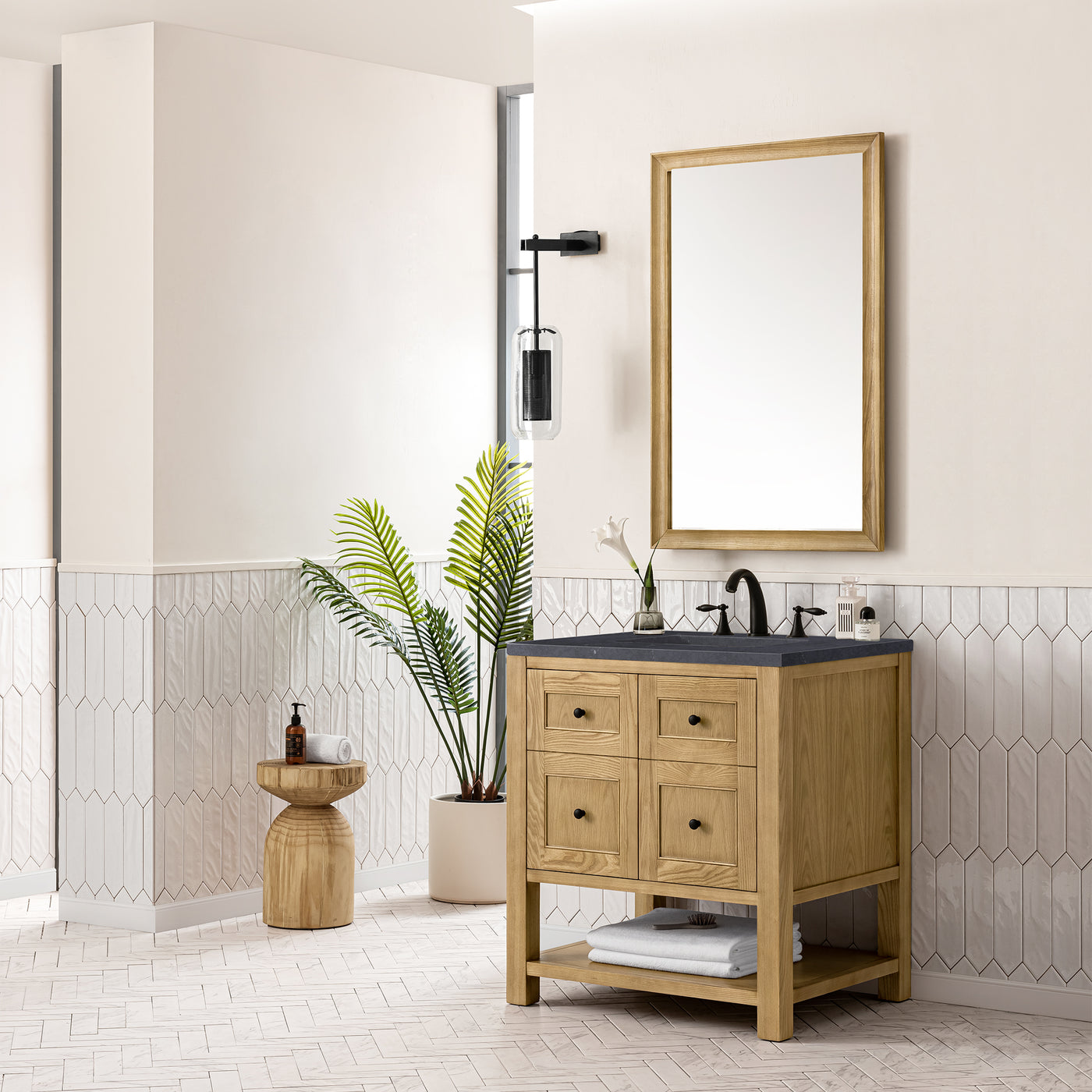 James Martin Breckenridge 30" Single Bathroom Vanity, Light Natural Oak, view 40