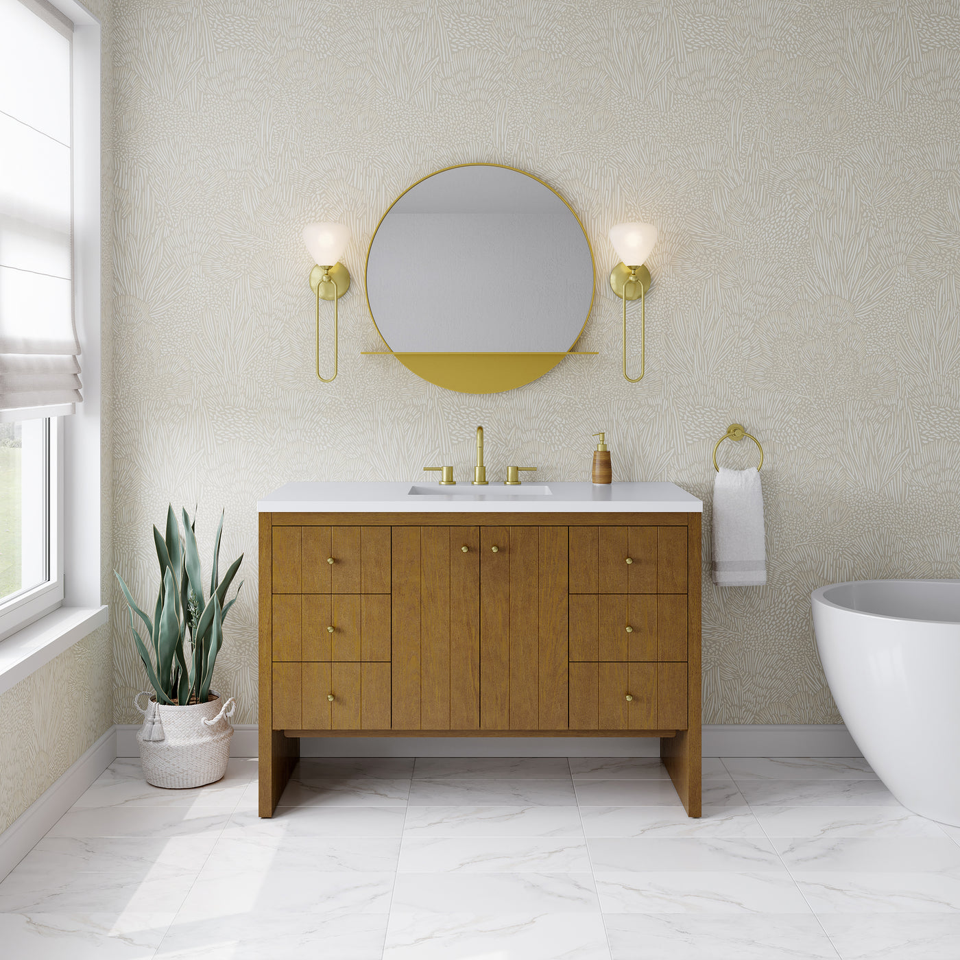 James Martin Hudson 48" Single Bathroom Vanity, Honey Oak, view 39