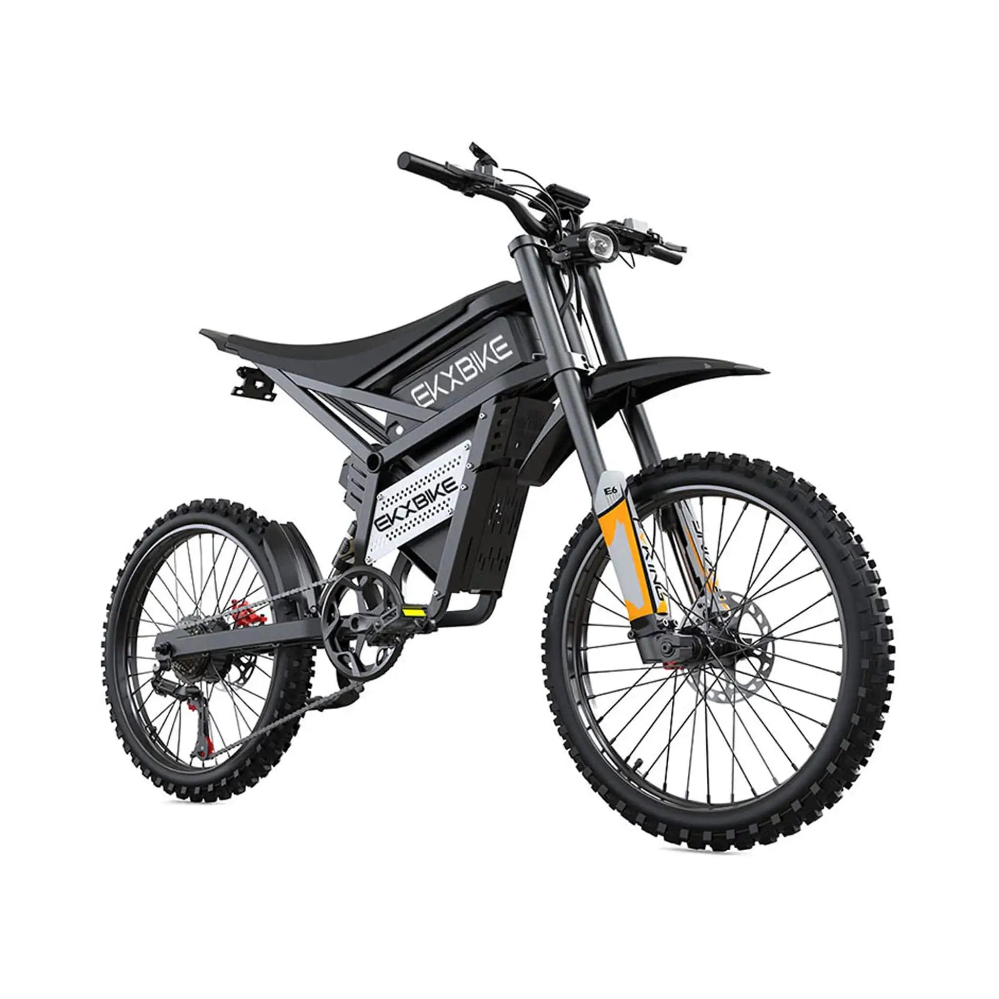 EKX E6 3000W 52V/40AH Premium Electric Carbon Steel Off-Road Mountain Dirt Bike (SAK18315) by SAKSBY WHOLESALE