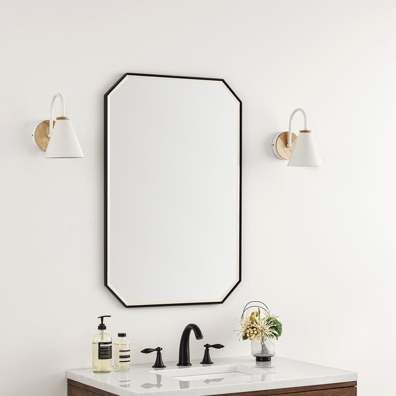 James Martin Rohe 24" Mirror, Matte Black, view 4
