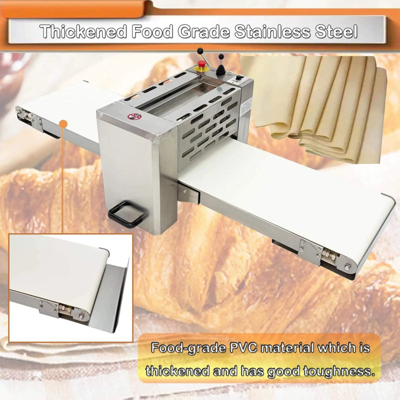 Commercial Electric 110V Foldable Stainless Steel Dough Sheeter (SAK59273) by SAKSBY WHOLESALE