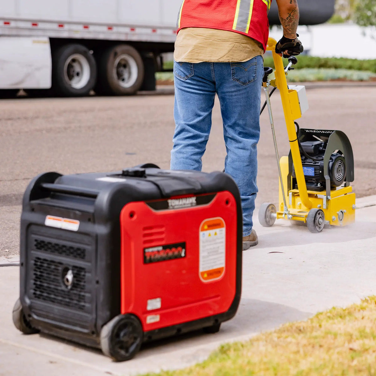 Electric 8” Concrete Scarifier Planer Grinder for Sidewalk Trip Hazard Repair, Traffic Line Removal, photo 14 of 17