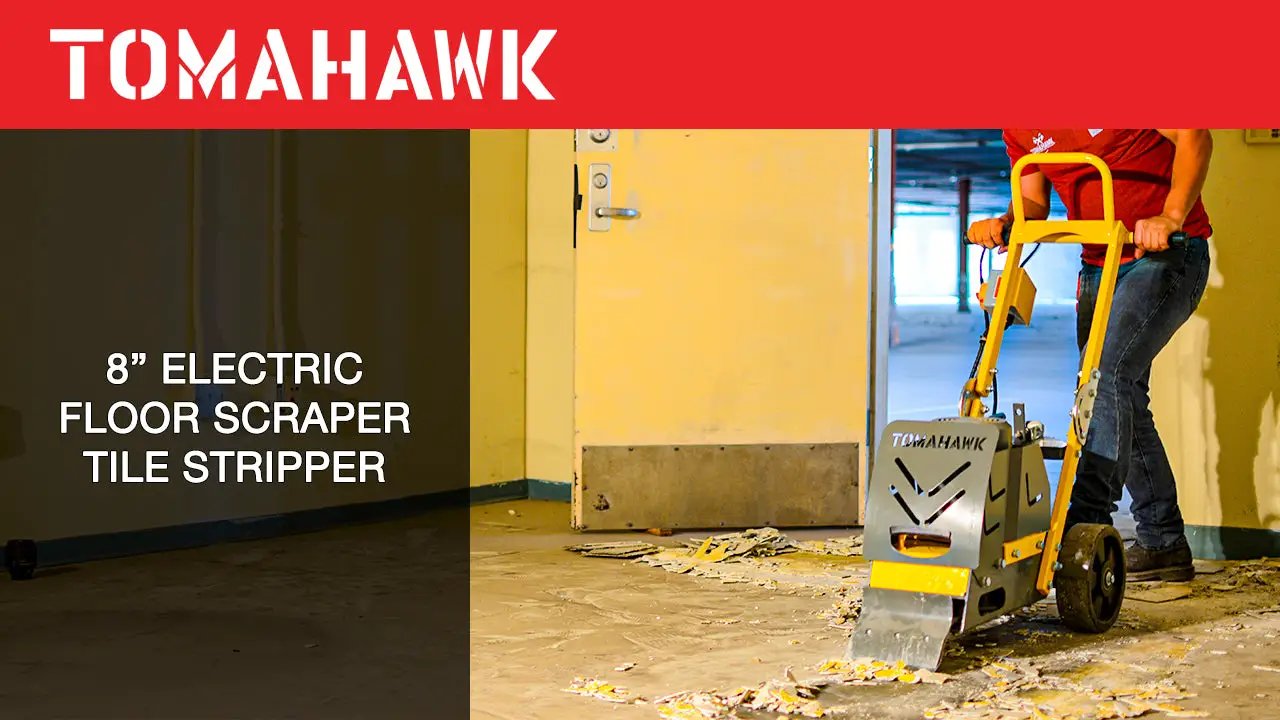 Electric Floor Scraper Vinyl Stripper Carpet Wood Floor Remover by Tomahawk Power