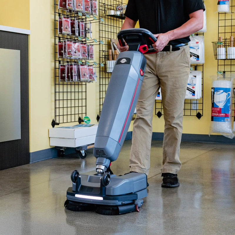Tomahawk Electric Floor Scrubber Cleaner with 16” Power Mop Brushes Cordless Battery Powered by Tomahawk Power