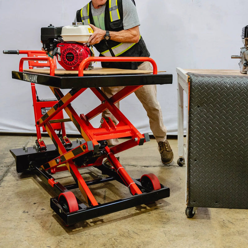 Electric Hydraulic Lift Table – 600 lb, 59 in. Extension Portable Powered Scissor Lift Cart for Warehouses, Shops & Material Handling by Tomahawk Power