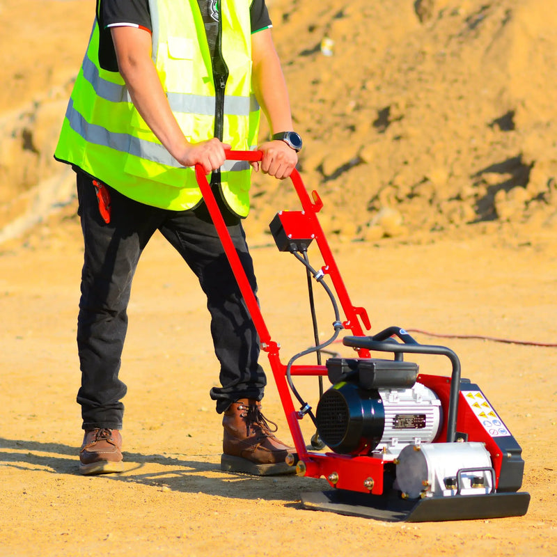 2 HP Electric Vibratory Plate Compactor Tamper for Gravel Soil Compaction by Tomahawk Power
