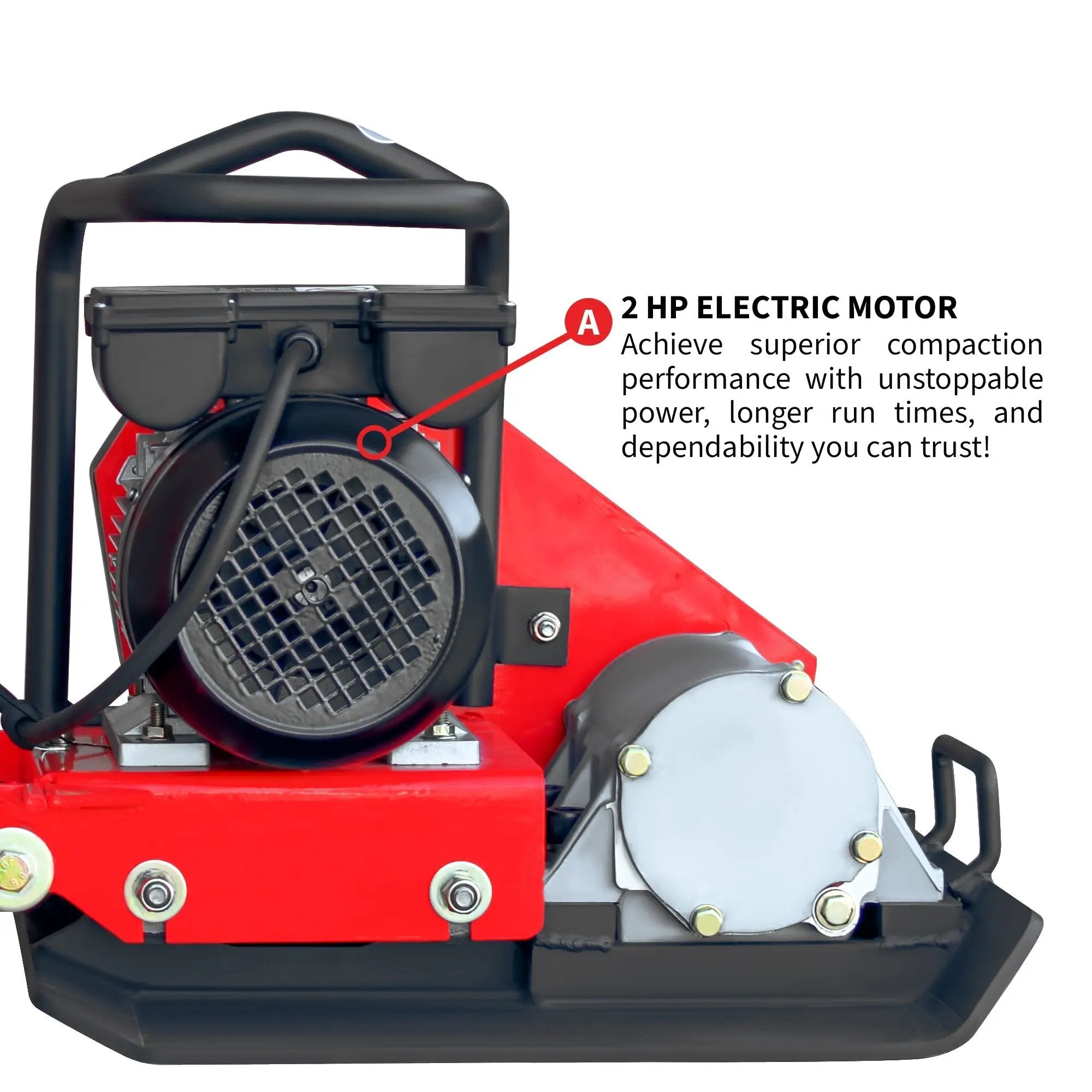 2 HP Electric Vibratory Plate Compactor Tamper for Gravel Soil Compaction by Tomahawk Power