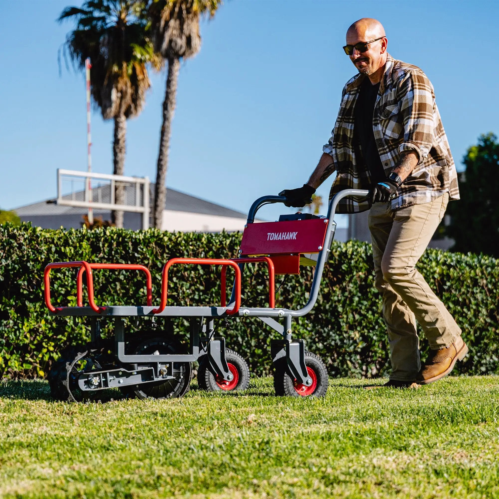 Tomahawk Electric Track Cart 330 lbs Load Capacity Battery Powered Utility Cart with Rubber Tread by Tomahawk Power