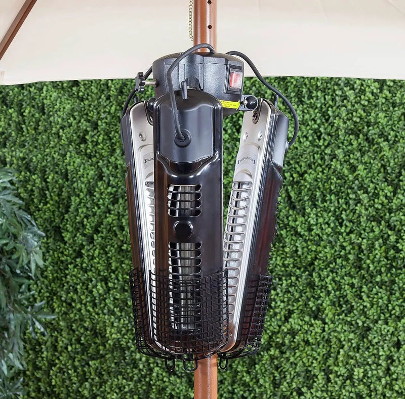 Electric Umbrella Heater Outdoor Heaters for Patio Electric Only Waterproof Infrared for Patio, Commercial and Residential by Outdoor Solar Outlet