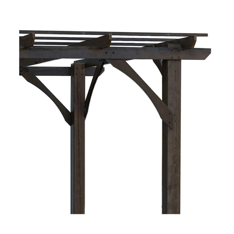[10X12FT] Alora Premium Outdoor Brown Cedar Wood Pergola For Spacious Patios (SAK45639) by SAKSBY WHOLESALE
