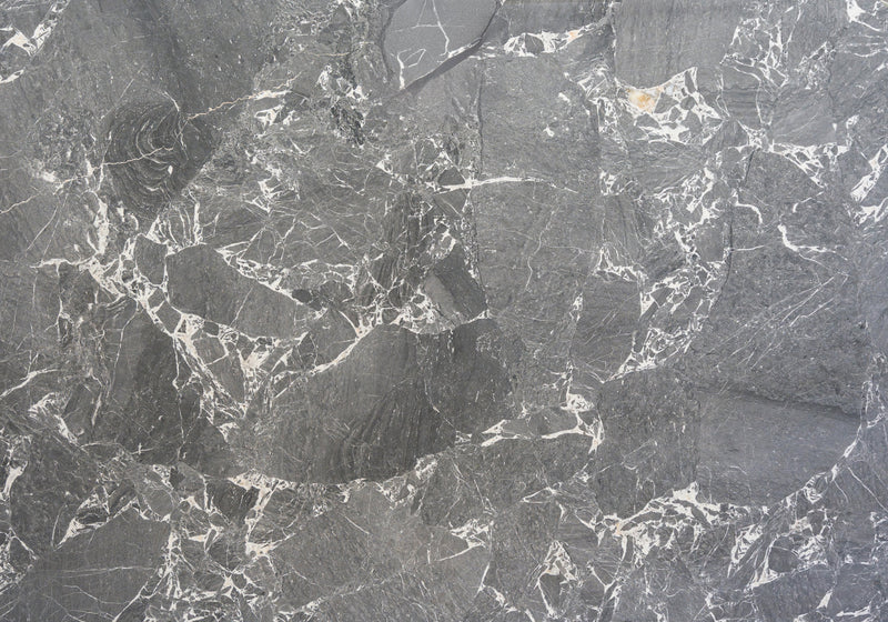 Elegant Gray Leather Marble Slab Random