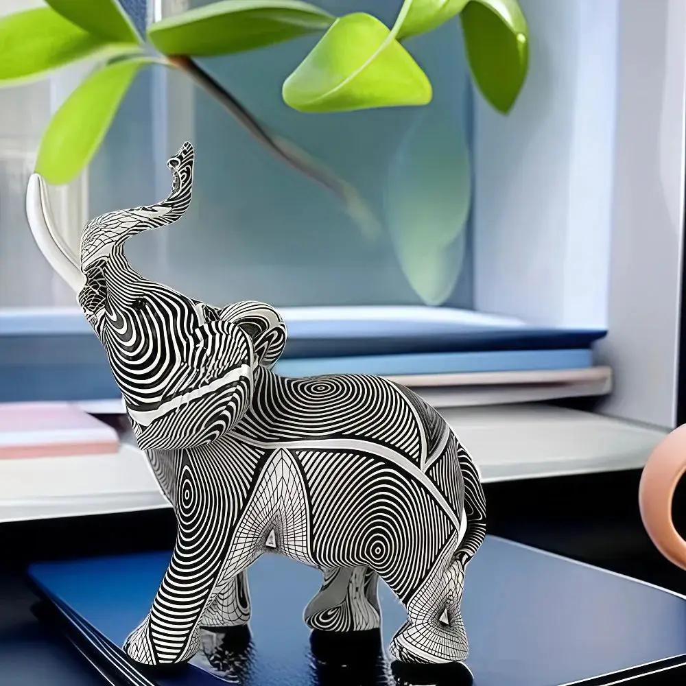 Elephant Statue - Modern Black by House Of Avana