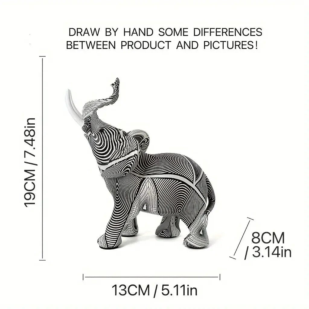 Elephant Statue - Modern Black by House Of Avana
