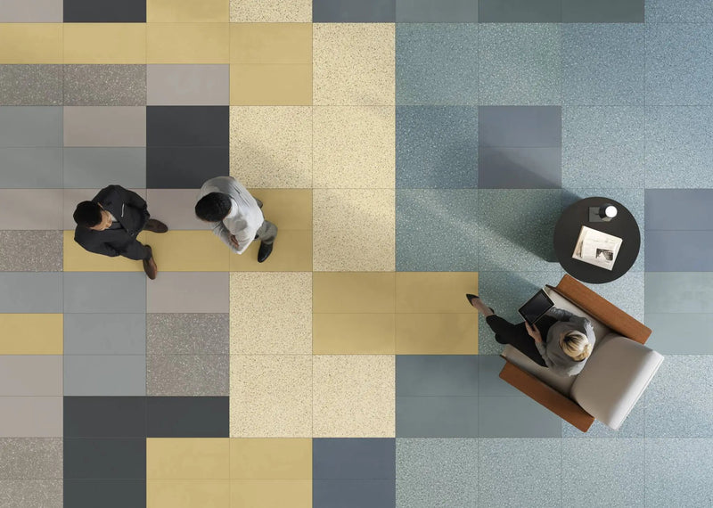 Vision Color Golden Yellow Anti-Slip Resin Look Porcelain Tiles 3x12 by landmarkceramics