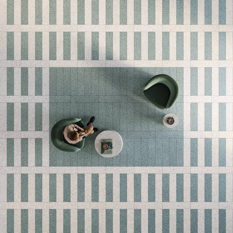 Elite Color Neutral Mix Anti-Slip Terrazzo Look Porcelain Tiles 24x24 by landmarkceramics