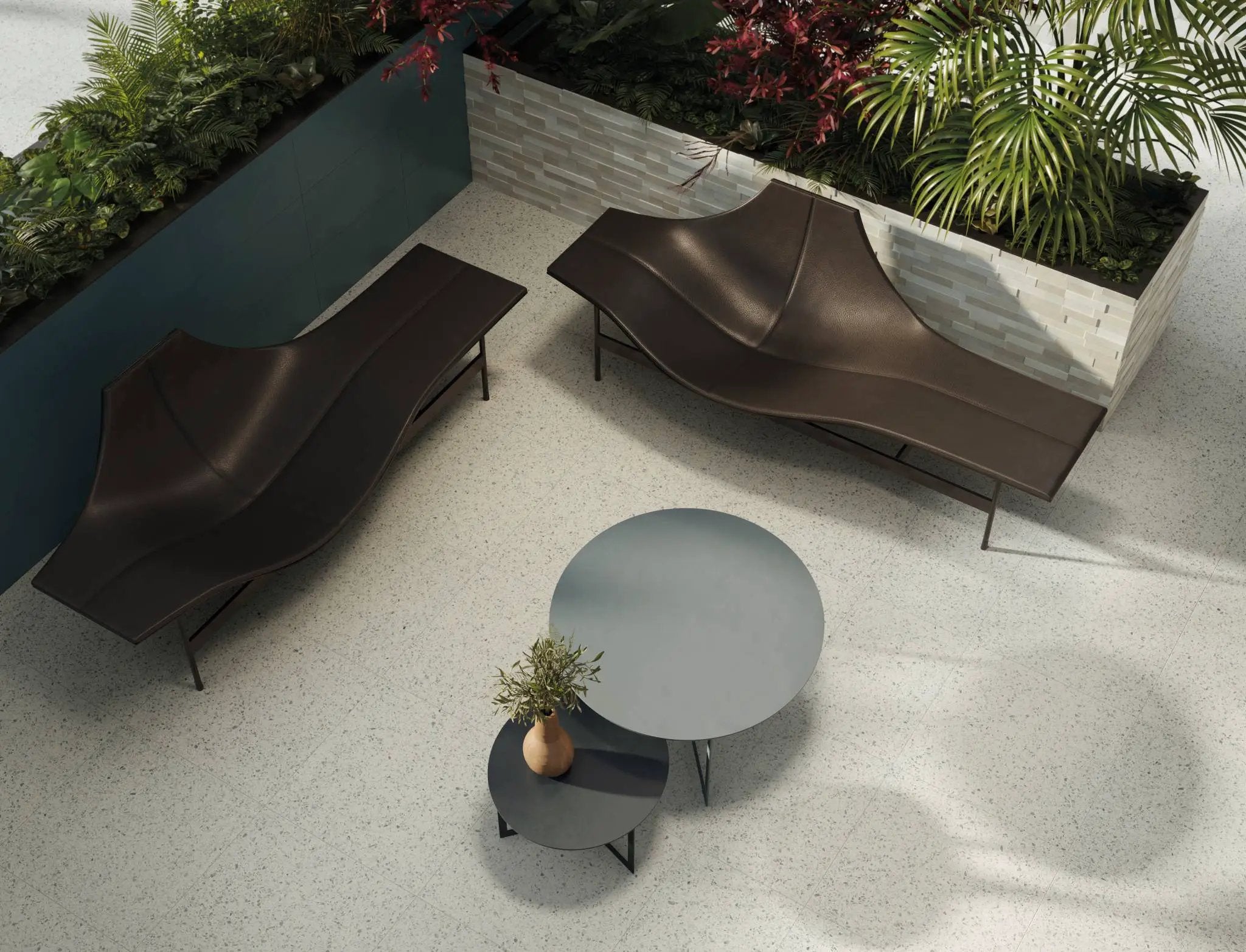 Elite Diamond White Anti-Slip Terrazzo Look Porcelain Tiles 12x24 by landmarkceramics