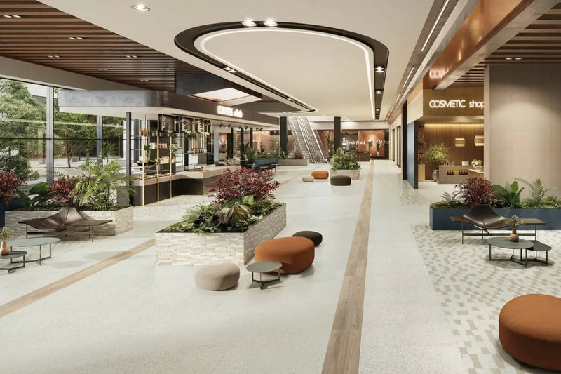 Elite Oyster Beige Anti-Slip Terrazzo Look Porcelain Tiles 24x24 by landmarkceramics