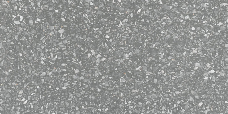 Elite Precious Black Anti-Slip Terrazzo Look Porcelain Tiles 12x24 by landmarkceramics
