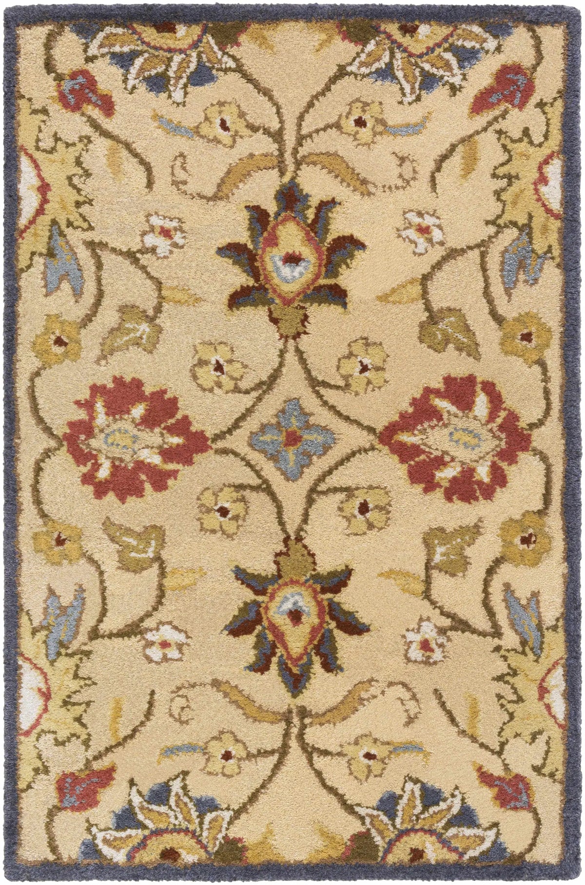 Caesar 1116 Hand Tufted Beige & Rust Wool Rug, photo 17 of 21